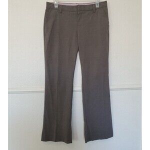 GAP Women's Flared Leg Hip Slung Fit Chino Pant Sz 4 Brown Mid‎ Rise Button Tabs